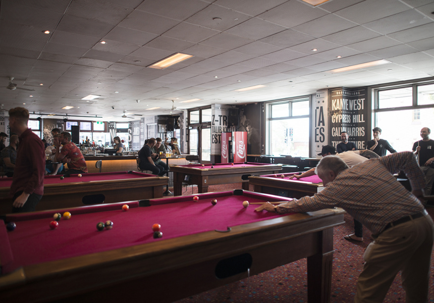 Pool tables at The Royal Hotel